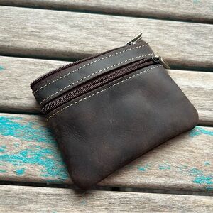 Leather Coin pouch - Hidden Message “BELIEVE”- One of a Kind - NEW